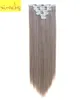 QJZ13055 1P XI.ROCKS Clip Haarextensies Synthetische extensie Kleuren Straight Clips Ins hittebestendig haar 2102179142700