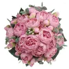 Fiori decorativi jfbl 4 pacchetti peonies piccola seta finta fiore di peonia per decorazioni per matrimoni a casa con steli