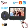 Campanelli tuya wifi smart 1080p video campanello per campanello per campanello visualizzatore di giri da 170 gradi di rilevamento tuya app telecomando