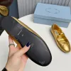 Designer klassische Marke Ballet Flats Frauen Leder Luxusschuhe echte Leder Mary Jane Dreieck Kristall Dekoration Runde Kopf Mode Tanzschuhe