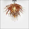 Chandeliers Customized Color Glass Chandelier For Sale Mouth Blown Borosilicate Pendant Lamps