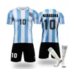 Jersey de football argentine kit à domicile jeu imprimé Maradona Jersey