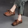 Casual Shoes Genuine Leather Hollow Sandals Spring Comfortable Breathable Versatile Flat Women's