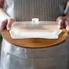 Prato de manteiga ABS fez pratos com tampa Durável e inodoro Caixa de cozinha de cozinha Superfície lisa não-tóxica