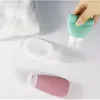 2024 Sızıntı Proof Silikon Boş Seyahat Şişesi BPA içermeyen yeniden doldurulabilir Kozmetik Kavanoz Seyahat Taşınabilir Duş Jel Şampuan Şişesi 38/60/90ml için