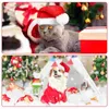 Cappelli da gatto abbigliamento per cani Pet Babbo Natale forniture per Natale Accessori mini costumi animali domestici Capi regolabili