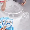 Toilet Seat Covers Cover Trip Bathroom Home Non Slip Plastic Anti Bacterium Waterproof White Clean