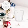 Wegwerpbekers rietjes 100 pc's wijnglas plastic water decoratief feest banket kleine drank multifunctioneel