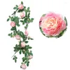 Dekorativa blommor 180 cm Peony Artificial Flower för födelsedagsfest bröllopsfestivaler rum dekoration vägg hängande krans hem trädgård