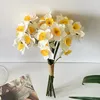 Decorative Flowers 6pcs Artificial Narcissus Flower Bouquet Home Garden Room Desktop Fake Decoration Wedding Festival Party Daffodil Decor