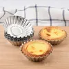 Bakningsformar 10 datorer återanvändbart rostfritt stål ägg tårta mögel tillbehör kakan pudding mögel månkakor verktyg