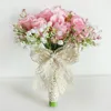 Bruiloft bloemen kunstmatige rozen babysbrede bruidsbruidsmeisje bloemboeket nep gypsophila houd benodigdheden decoratie