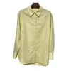 Primavera no verão ic algodão xadrez de mangas compridas com o mesmo material colorido colorido cotonete leite de algodão amarelo pequeno xadrez camiseta de camisa