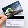 Batterien Full Color Print benutzerdefinierte schwarze PVC -Kunststoff -Mitgliedschaft QR -Code Geschenk Barcode Loyalty Card