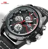 KT zegarki Mężczyźni 2020 zegarek na nadgarstek Kwarc Sport Skórzane prezenty Luksusowe wodoodporne chronograph Analog cyfrowe obserwowanie Czarnych KT18052401219
