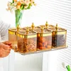 Opslagflessen Multifunctionele transparante voedselpot Dust-Proof Spices Box voor noten droog fruit
