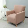 Chair Covers Solid Color Elastic Tub Club Armchair Cover Polar Fleece Non-Slip Single Sofa Slipcovers Living Room Removable Bar