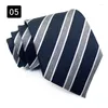 Bow Ties Hurtowa 8 cm Męska krawat klasyczny dla mężczyzny Weddne Party Business Paski Striped Jacquard Neck Tie Ascot Akcesoria
