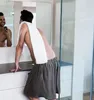 Handdoekheren mannelijk badhuis doucheruimte elastische tailleband baden met pocket strand thuis rok koraal fleece bad