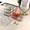 Opslagflessen koelkast organizer bin voedselkwaliteit koelkastkast met deksel transparant zichtbaar ontwerp draagbare snackcontainer