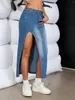 Signe Y2K Fashion Women Women Sexy Vintage High Waist Split Denim Galli per il Denim Scata Classica versatile Jean Streetwear versatile