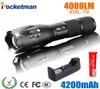 Taschenlampen Taschenlampen 2021 LED 18650 Taschenlampe wasserdichte wiederaufladbare T6 4000LM 5 -Modus Zoomable Licht für 3x oder 3 7V Batterie1294o9136350