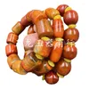 Strand Warring State Rouge comme une pluie droite Agate Plem Perles Bracelet Artisanat Jade