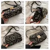 أكياس الكتف أنثى حقيبة يد بولسو Bandolera Mujer Bag Square 2024 Messenger Messenger Leopard Print