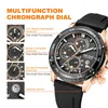 Armbanduhren Megir Brand Mode Männer sehen Silikon Sport Armbanduhr Quarz Chronograph Großes Zifferblatt Luminöses Datum Uhr Relojbre Hombre