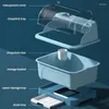 Keukenopslag Hooki Dish Box Grote capaciteit met deksel plastic bestekrek afgesloten insectenbestendige kast
