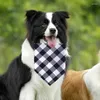 Hundekleidung Schalplaid Bandana Lätzchen mit Strohhut -Sabel -Handtuchdreieck nicht verblasstes stilvolles Lätzchen Set für kleine