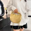 2024 new large niche design woven bag fashion Joker Sardines bag carrying high-value shoulder bag