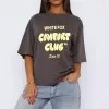 women T Shirt Designer 2024 New Large Size Spring Unisex Top T-shirt Set With Loose Bottom H1ch#