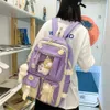 5 PCS Set Girls Backpack Étudiant SCHOOL SCHOOLAG ADENAGER BAG BAGURE BAGUE CURT CATER