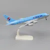 Modello aereo di aereo aeromobile in metallo 20 cm 1 400 Corea A380 Replica in metallo Materiale Simulazione Aviazione Simulazione Toys Regalo Collegile 240328