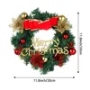 Decorative Flowers Wall Hanging Christmas Wreath Bow-knot Bell Outdoor Doors And Windows Decorations Large Tree Garland Ornament
