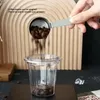 Kaffescoops markdoseringskopp PC antistatisk transparent pulvermatare för portafilterkorg