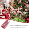 Decorazione per feste 10 anni 26 cm Nasbbino natalizio rosso a strisce bianca Mesh Maestro Floro Gift Flower Packing Disteria per la casa Navidad