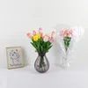 Dekorative Blumen 10x künstliche pu gefälschte Blumen Bouquet Hochzeit für Haushaltsfeier Vase Accessoires Dekor Weiß