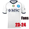 2023 2024 Napoli Soccer Jerseys Maglia Nápoles 2023 Zielinski Anguissa Olivera Kvaratskhelia Camisa de futebol infantil Osimhen