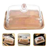 Mugs Cake Cover Dome Clear Plates Dessert Display Stand Appetizer Wood Food Stands Party Lid Holder