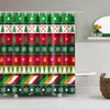 Rideaux de douche Géométrie géométrique décorative Joyeux Noël Bohemian Salle de bain rideau tissu étanche polyester avec crochets