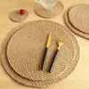 Table Mats Straw Placemats Pot Household Decoration Coasters Beverage Coffee Bowl Kitchen Accessories