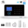 KITS WIFI 4G GSM Smart Alarm System Ty103 Tuya Smart Life App Control Pir Sensor Smart Smart Home Security Support Alexa