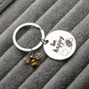 Keechchains carino ape Happy Key Chain Ring rotondo rotondo di gioielli in acciaio inossidabile Gift umorismo divertente per la famiglia di amici