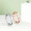 Love Rings Womens bijoux en titanium Steel avec diamants mode classique rose argentée en or classique