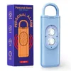 2024 Sirène d'autodéfense Alarme de sécurité pour les femmes porte-clés avec 130 dB SOS LED Light Alarms Personal Security Security Keychain Alarm