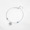 Strands Kaletine Lucky Evil Eye Bracelet for Women Real 925 Sterling Silver Silver Blue Zircon Turquia O olho de casamento de jóias finas Presente