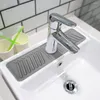 Table Mats Silicone Faucet Mat Sink Protector Multifunction Kitchen Counter Drying Pad Non-slip Splash-Proof For Bathroom