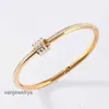 Designer Love Gold Armband Nail Armband Bangles For Women Mens Rostfritt stållegering Armband18K Pläterad Gold Silver Rose Jewelry Diamond Armband